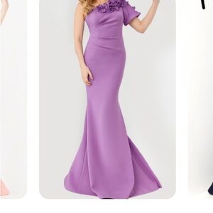 Jovani Lavender One-Shoulder Gown